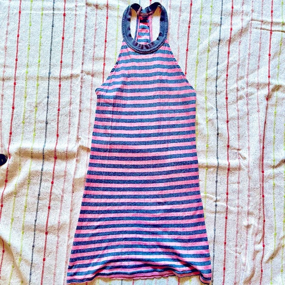 FREE PEOPLE STRIPED PINK & PURPLE TANK SIZE MEDIUM STRETCH KNIT - Picture 2 of 13